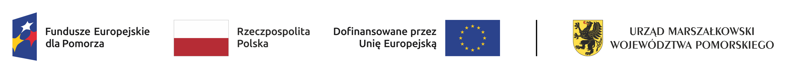 Logotypy; Fundusze Europejskie, Flaga Polski, Flaga Unii, Herb Urzędu Marszałkowskiego